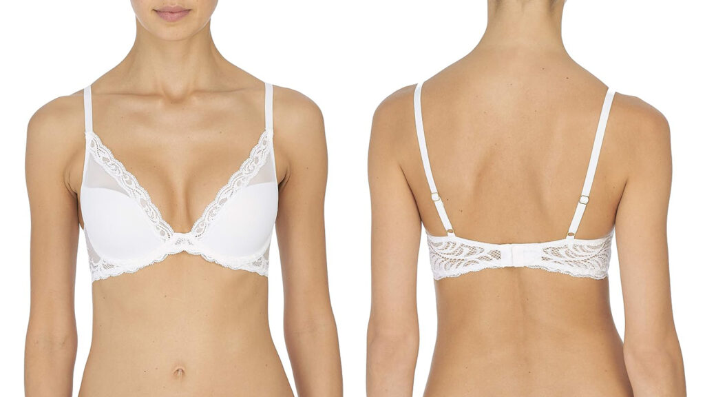 Natori Plunge Bra with Feathers Contour- best plunge bra​