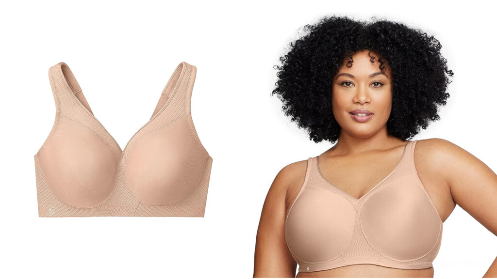 Glamorise Women’s Full Figure MagicLift Plus Size Seamless Wirefree Back Close Sports Bra-comfort back close​